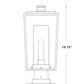 Z-Lite Sheridan 8" 1-Light Black Outdoor Pier Mounted Fixture and Square Pier Mount Hardware With White Opal Glass Shade