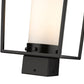 Z-Lite Sheridan 8" W x 17" H 1-Light Black Outdoor Post Mount Fixture With White Opal Glass Shade
