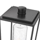 Z-Lite Sheridan 8" W x 18" H 1-Light Black Outdoor Post Mount Fixture With Seedy Glass Shade