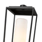 Z-Lite Sheridan 8" W x 20" H 1-Light Black Outdoor Pier Mounted Fixture and Round Pier Mount Hardware With White Opal Glass Shade
