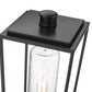 Z-Lite Sheridan 9" W x 111" H 1-Light Black Aluminum and Steel Seedy Glass Shade Outdoor Post Mounted Fixture