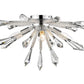 Z-Lite Soleia 24" 4-Light Chrome Flush Mount Lighting With Crystal Clear Shade