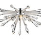 Z-Lite Soleia 24" 4-Light Chrome Flush Mount Lighting With Crystal Clear Shade