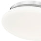 Z-Lite Soleil 12" 1-Light Integrated LED Brushed Nickel Steel Frame Matte Opal Glass Shade Flush Mount Lighting