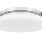 Z-Lite Soleil 12" 1-Light Integrated LED Brushed Nickel Steel Frame Matte Opal Glass Shade Flush Mount Lighting