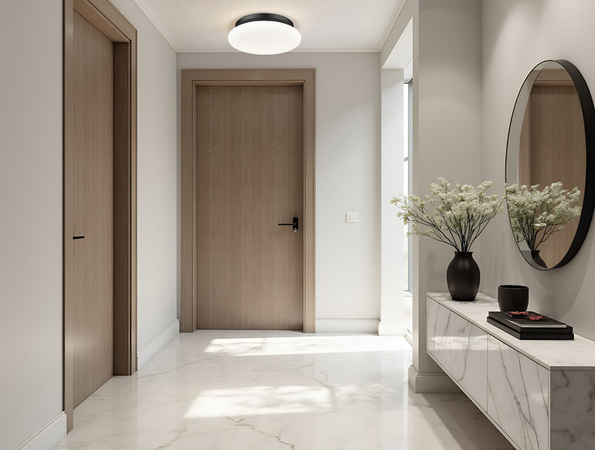 Z-Lite Soleil 12" 1-Light Integrated LED Matte Black Steel Frame Matte Opal Glass Shade Flush Mount Lighting