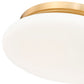 Z-Lite Soleil 12" 1-Light Integrated LED Modern Gold Steel Frame Matte Opal Glass Shade Flush Mount Lighting