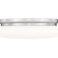 Z-Lite Soleil 16" 1-Light Integrated LED Brushed Nickel Steel Frame Matte Opal Glass Shade Flush Mount Lighting