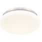 Z-Lite Soleil 16" 1-Light Integrated LED Brushed Nickel Steel Frame Matte Opal Glass Shade Flush Mount Lighting