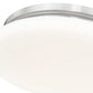 Z-Lite Soleil 16" 1-Light Integrated LED Brushed Nickel Steel Frame Matte Opal Glass Shade Flush Mount Lighting