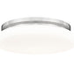 Z-Lite Soleil 16" 1-Light Integrated LED Brushed Nickel Steel Frame Matte Opal Glass Shade Flush Mount Lighting