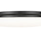 Z-Lite Soleil 16" 1-Light Integrated LED Matte Black Steel Frame Matte Opal Glass Shade Flush Mount Lighting
