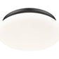 Z-Lite Soleil 16" 1-Light Integrated LED Matte Black Steel Frame Matte Opal Glass Shade Flush Mount Lighting