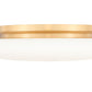 Z-Lite Soleil 16" 1-Light Integrated LED Matte Opal Glass Shade Modern Gold Steel Frame Flush Mount Lighting