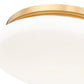 Z-Lite Soleil 16" 1-Light Integrated LED Matte Opal Glass Shade Modern Gold Steel Frame Flush Mount Lighting