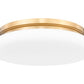 Z-Lite Soleil 16" 1-Light Integrated LED Matte Opal Glass Shade Modern Gold Steel Frame Flush Mount Lighting