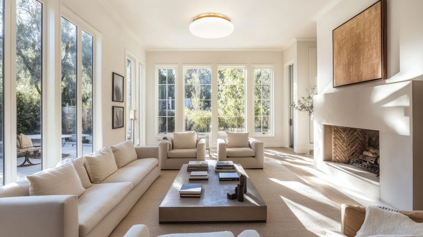 Z-Lite Soleil 16" 1-Light Integrated LED Matte Opal Glass Shade Modern Gold Steel Frame Flush Mount Lighting