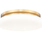 Z-Lite Soleil 16" 1-Light Integrated LED Matte Opal Glass Shade Modern Gold Steel Frame Flush Mount Lighting