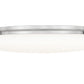 Z-Lite Soleil 20" 1-Light Integrated LED Matte Opal Glass Shade Brushed Nickel Steel Frame Flush Mount Lighting