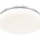 Z-Lite Soleil 20" 1-Light Integrated LED Matte Opal Glass Shade Brushed Nickel Steel Frame Flush Mount Lighting