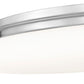 Z-Lite Soleil 20" 1-Light Integrated LED Matte Opal Glass Shade Brushed Nickel Steel Frame Flush Mount Lighting