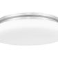 Z-Lite Soleil 20" 1-Light Integrated LED Matte Opal Glass Shade Brushed Nickel Steel Frame Flush Mount Lighting