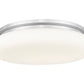 Z-Lite Soleil 20" 1-Light Integrated LED Matte Opal Glass Shade Brushed Nickel Steel Frame Flush Mount Lighting