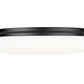 Z-Lite Soleil 20" 1-Light Integrated LED Matte Opal Glass Shade Matte Black Steel Frame Flush Mount Lighting