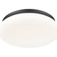 Z-Lite Soleil 20" 1-Light Integrated LED Matte Opal Glass Shade Matte Black Steel Frame Flush Mount Lighting
