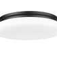 Z-Lite Soleil 20" 1-Light Integrated LED Matte Opal Glass Shade Matte Black Steel Frame Flush Mount Lighting