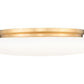 Z-Lite Soleil 20" 1-Light Integrated LED Matte Opal Glass Shade Modern Gold Steel Frame Flush Mount Lighting