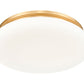 Z-Lite Soleil 20" 1-Light Integrated LED Matte Opal Glass Shade Modern Gold Steel Frame Flush Mount Lighting