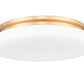 Z-Lite Soleil 20" 1-Light Integrated LED Matte Opal Glass Shade Modern Gold Steel Frame Flush Mount Lighting