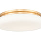 Z-Lite Soleil 20" 1-Light Integrated LED Matte Opal Glass Shade Modern Gold Steel Frame Flush Mount Lighting