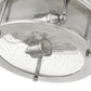 Z-Lite Sonna 11" 2-Light Brushed Nickel Flush Mount Lighting With Clear Seedy Glass Shade