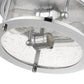 Z-Lite Sonna 11" 2-Light Chrome Flush Mount Lighting With Clear Seedy Glass Shade