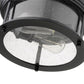 Z-Lite Sonna 11" 2-Light Matte Black Flush Mount Lighting With Clear Seedy Glass Shade