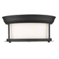 Z-Lite Sonna 11" 2-Light Matte Black Flush Mount Lighting With Matte Opal Glass Shade