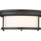 Z-Lite Sonna 14" 2-Light Bronze Flush Mount Lighting With Matte Opal Glass Shade