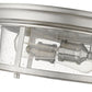 Z-Lite Sonna 14" 2-Light Brushed Nickel Flush Mount Lighting With Clear Seedy Glass Shade