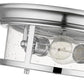 Z-Lite Sonna 14" 2-Light Chrome Flush Mount Lighting With Clear Seedy Glass Shade