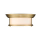 Z-Lite Sonna 14" 2-Light Heritage Brass Flush Mount Lighting With Matte Opal Glass Shade