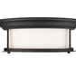 Z-Lite Sonna 14" 2-Light Matte Black Flush Mount Lighting With Matte Opal Glass Shade