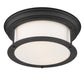 Z-Lite Sonna 14" 2-Light Matte Black Flush Mount Lighting With Matte Opal Glass Shade