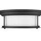 Z-Lite Sonna 14" 2-Light Matte Black Flush Mount Lighting With Matte Opal Glass Shade