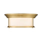 Z-Lite Sonna 16" 2-Light Heritage Brass Flush Mount Lighting With Matte Opal Glass Shade