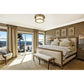 Z-Lite Sonna 16" 2-Light Heritage Brass Flush Mount Lighting With Matte Opal Glass Shade