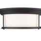 Z-Lite Sonna 16" 2-Light Matte Black Flush Mount Lighting With Matte Opal Glass Shade