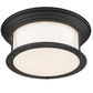 Z-Lite Sonna 16" 2-Light Matte Black Flush Mount Lighting With Matte Opal Glass Shade