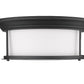 Z-Lite Sonna 16" 2-Light Matte Black Flush Mount Lighting With Matte Opal Glass Shade